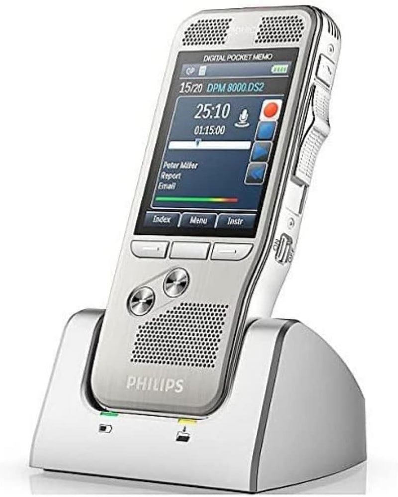 Philips DPM 8100 Pocket Memo Digitales Diktiergerät, Schiebeschalter ohne Software internationaler S