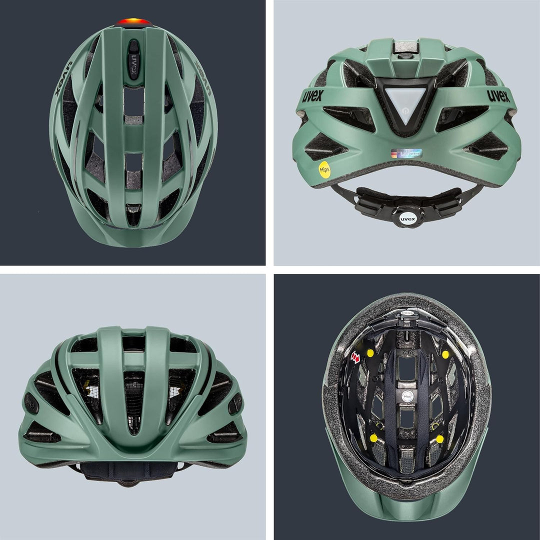 uvex Unisex – Erwachsene, city i-vo Fahrradhelm moss green matt 52-57 cm Single, moss green matt 52-