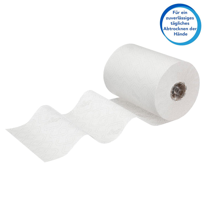 Scott Essential Slimroll Rollenhandtücher 6695 – Rollenpapiertücher – 6 x 190 m Papiertuchrollen, we