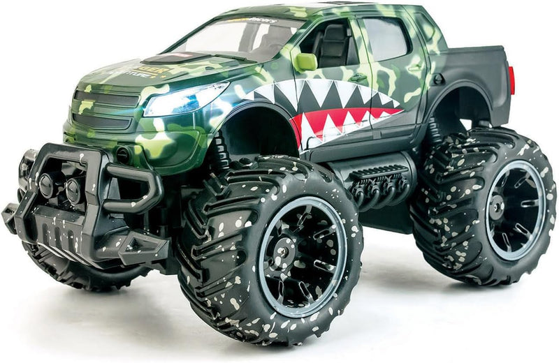 NincoRacers - Monster Truck Fernbedienung Mit Lichtern 2.4GHz schwarz Masse: 30cm x 19cm x 16cm grün