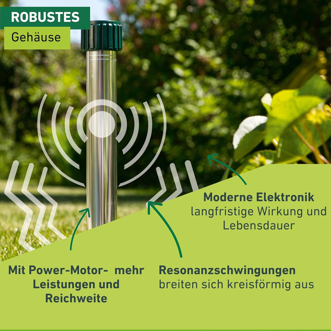 Windhager Wühlmaus- & Maulwurfvertreiber Premium, Wühlmausabwehr, Maulwurfvertreiber, Maulwurfabwehr
