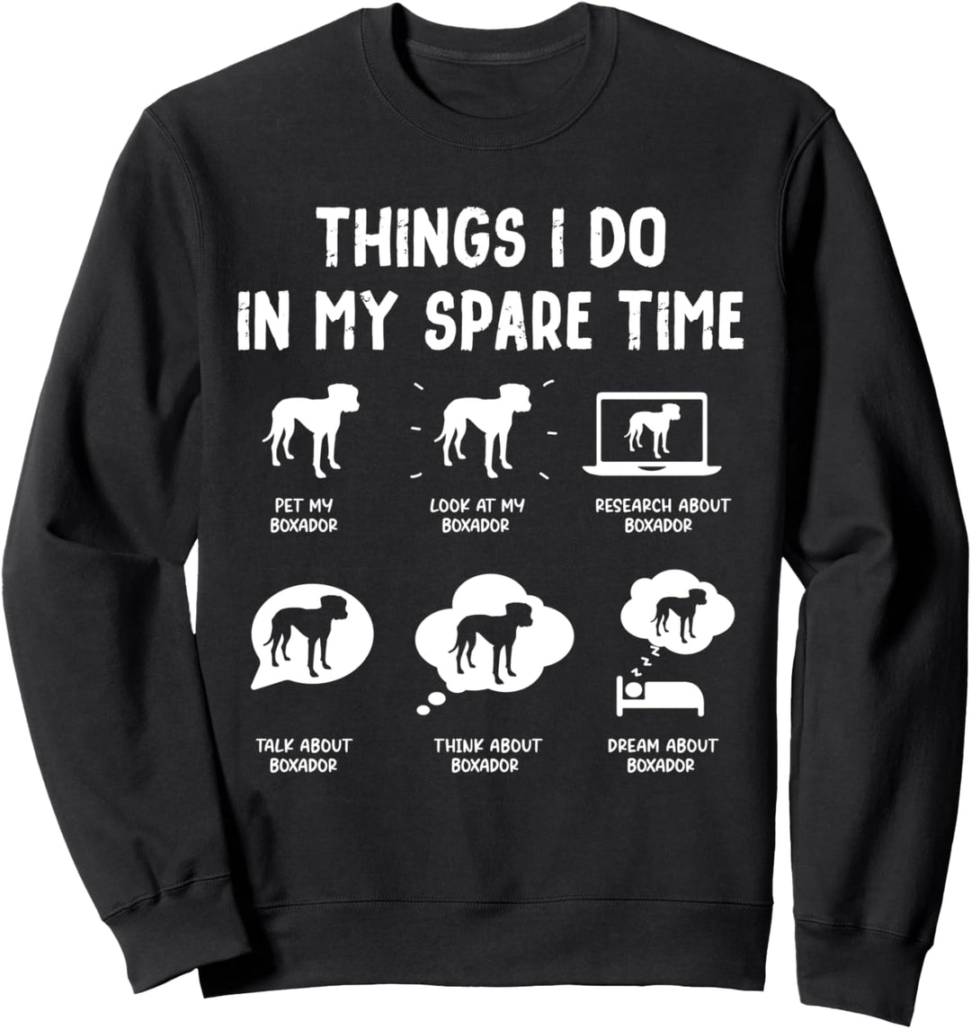 Boxador Things Do Freizeit Lustiger Hund Mama Papa Sweatshirt