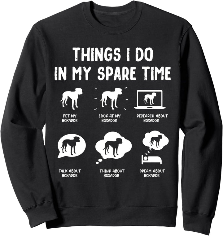 Boxador Things Do Freizeit Lustiger Hund Mama Papa Sweatshirt