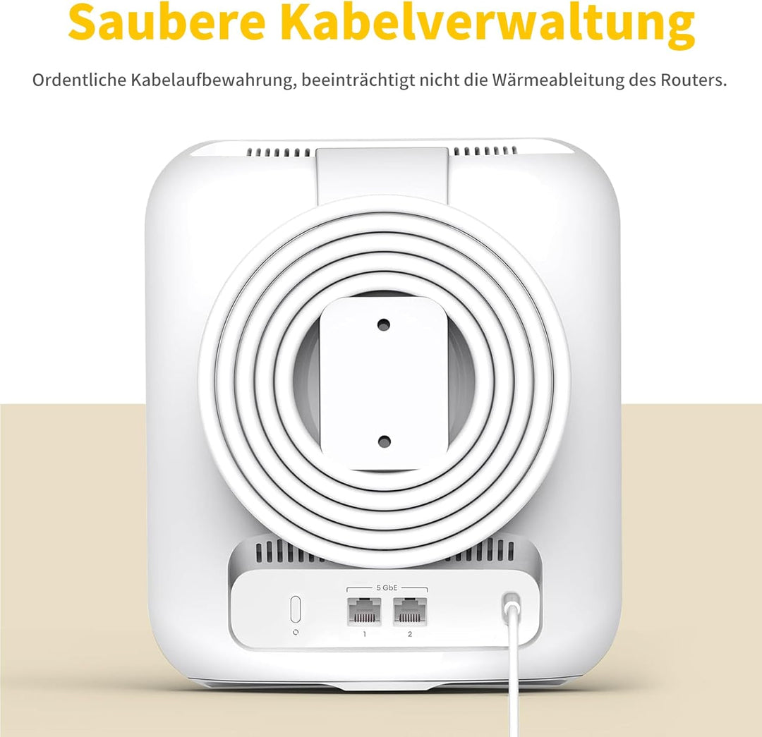 eero Pro 7 Wandhalterung, Stabilem ABS-Halterung mit Kabelmanagement für eero Pro 7 Triband-Mesh-WiF