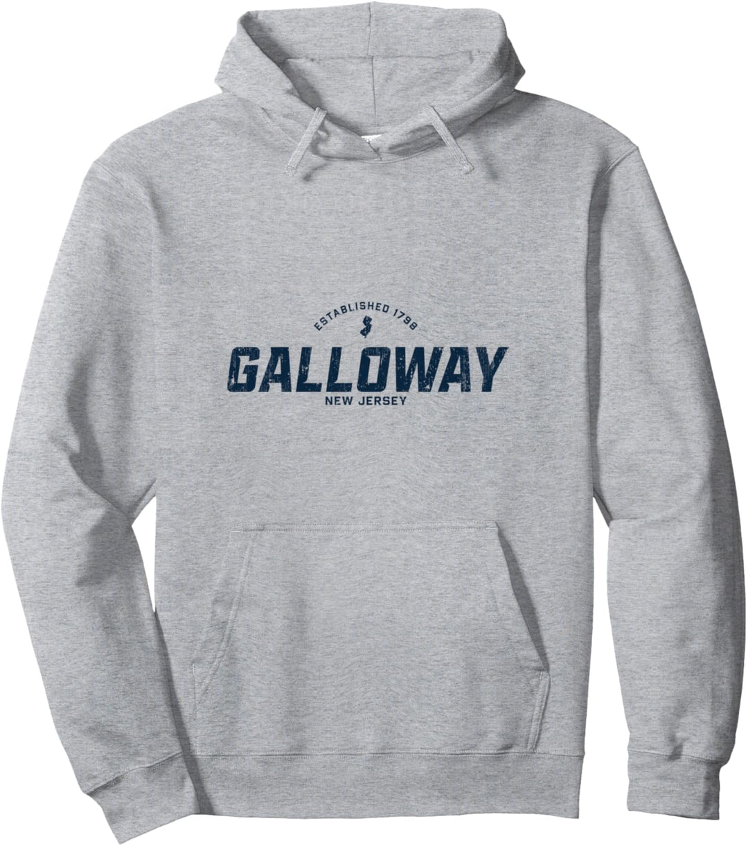 Galloway New Jersey NJ Vintage Athletic Marineblau Sportlogo Pullover Hoodie