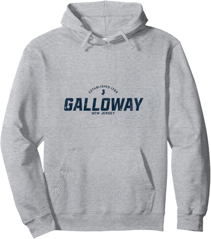 Galloway New Jersey NJ Vintage Athletic Marineblau Sportlogo Pullover Hoodie