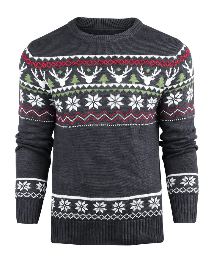 Danfiki Pullover Herren Herren Weihnachtspullover Sweater Christmas Pullover Rundhals Warme Strickpu