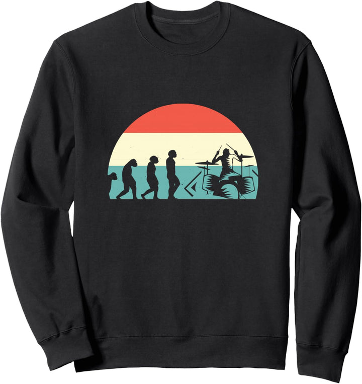 Schlagzeug Evolution Musiker Sweatshirt