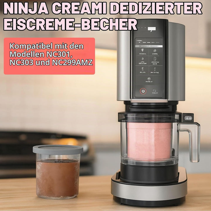 4 Stück Creami Behälter für die Ninja Creami Eismaschine, Behälter für Ninja Creami Eismaschine, Eis
