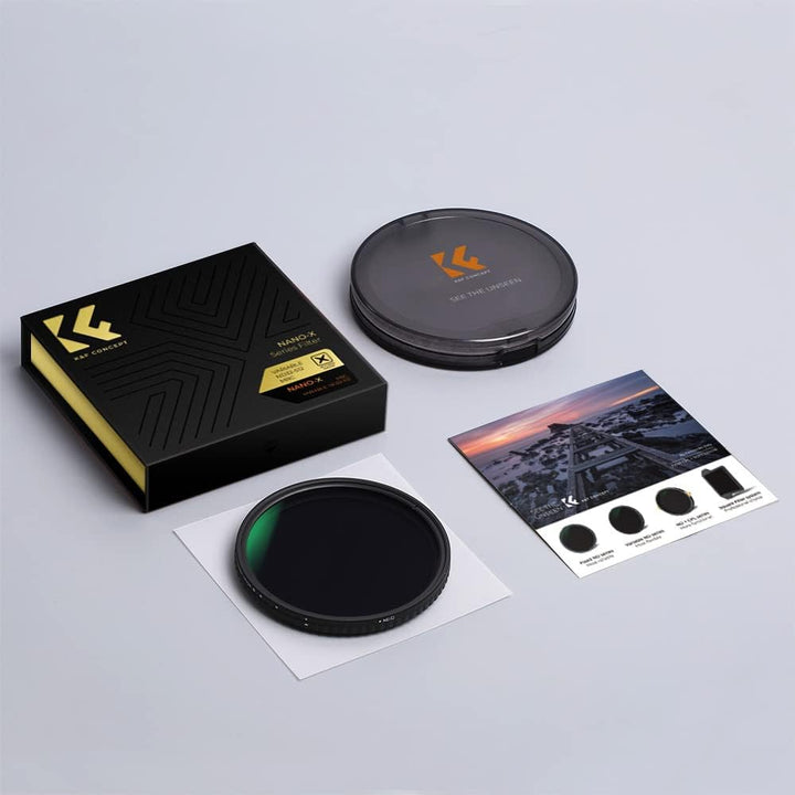 K&F Concept Nano-X Variabler Graufilter 72MM Variable ND Filter ND32-512(5-9 Blendenstufen), 72mm