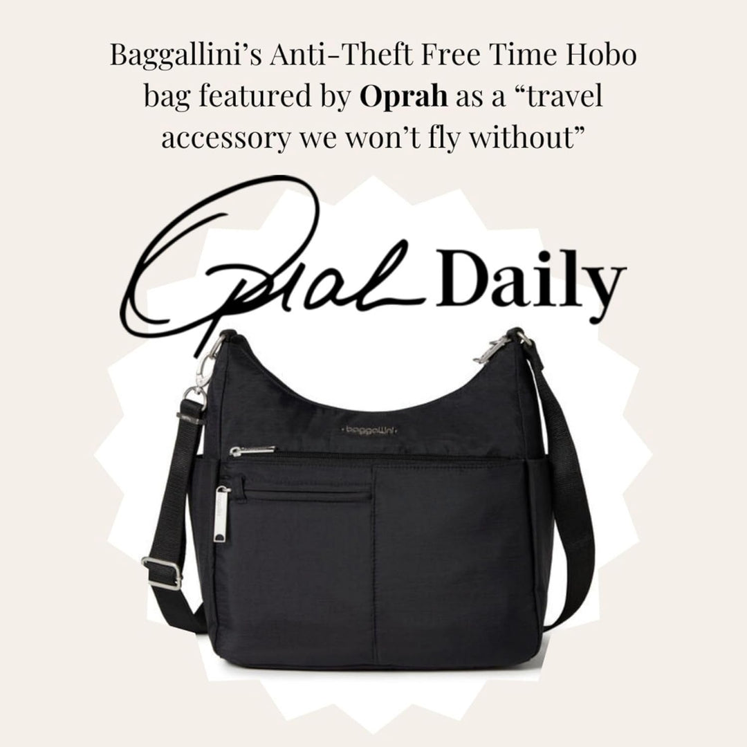 Baggallini Damen Securtex Anti-diebstahl-umhängetasche Crossbody Anthrazit, Anthrazit
