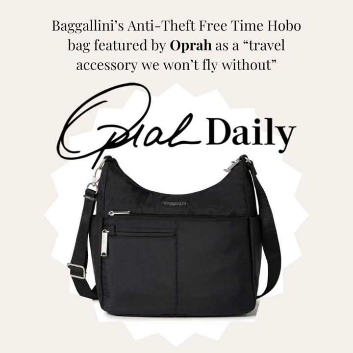 Baggallini Damen Securtex Anti-diebstahl-umhängetasche Crossbody Anthrazit, Anthrazit