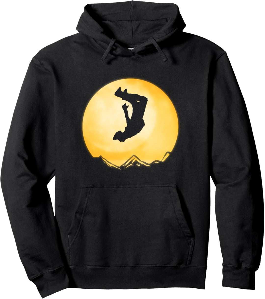 Parkour Moon Training Traceur Mond Silhouette Geschenk Pullover Hoodie