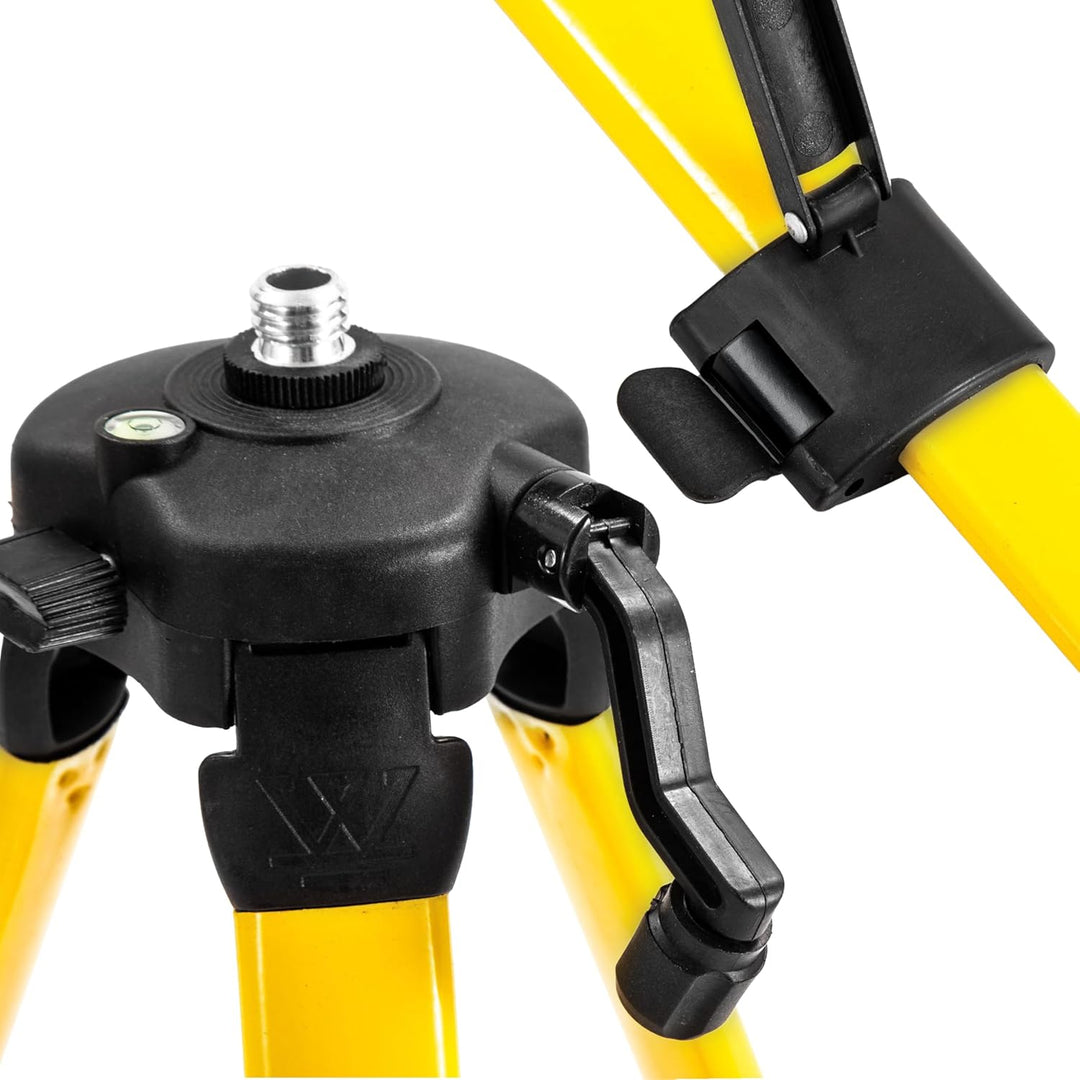 Retoo Baustativ für Laser und Nivelliergeräte, Gewinde 5/8", Arbeitshöhe 43-113 cm, Aluminium Tripod