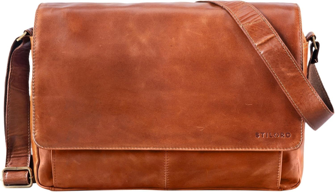 STILORD 'Lonzo' Vintage Umhängetasche echtes Büffel-Leder Messenger Bag für Herren und Damen Unitasc