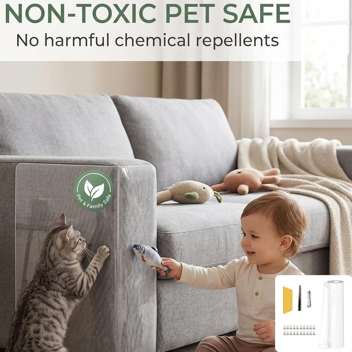 Kratzfolie Katzen Selbstklebend 5mx42cm,Transparent Kratzschutz Sofa Katze | Sofaschutz Katze, Katze
