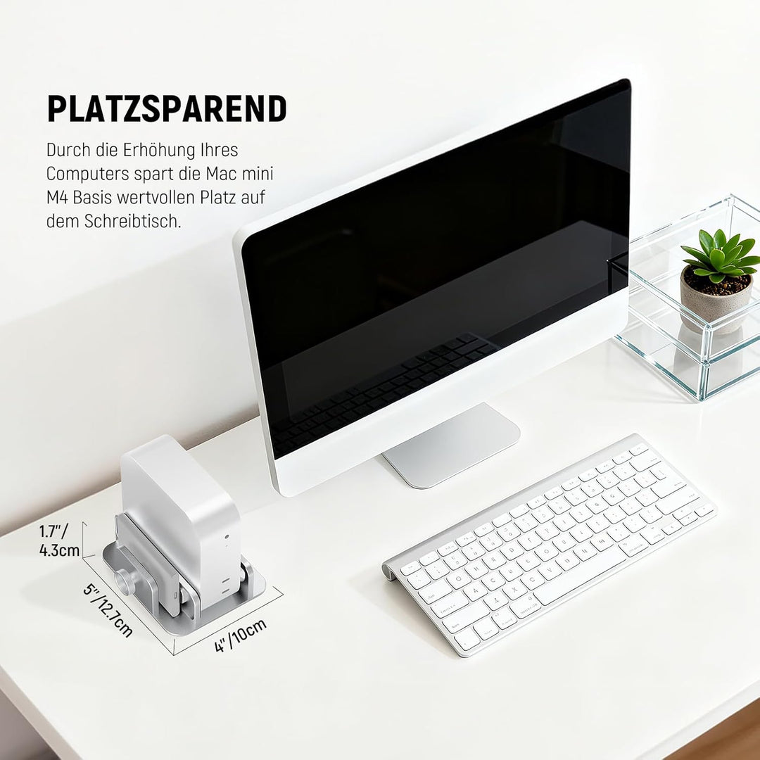NEEWER Basics Mac mini Ständer mit SSD Halterung, PC Steckplatz aus Aluminiumlegierung, aufrechtes R