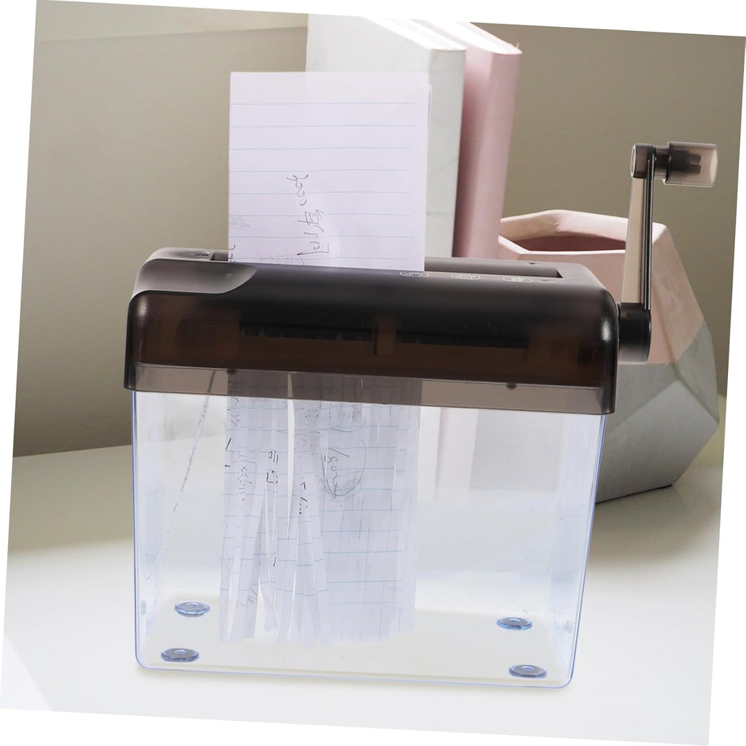 jojofuny Manueller Aktenvernichter Mini Hand Shredder Büro Haushalt Papierzerkleinerer Sicher für Sc