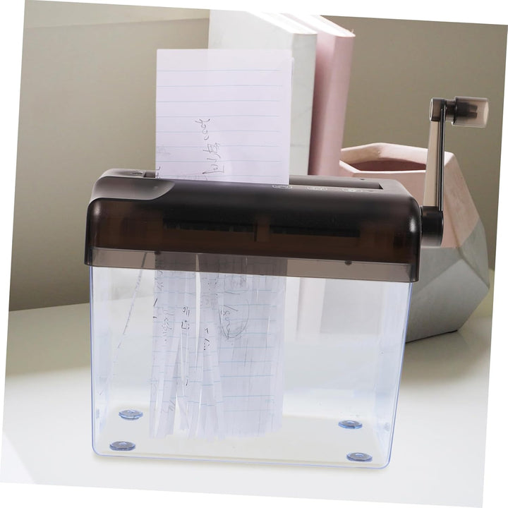 jojofuny Manueller Aktenvernichter Mini Hand Shredder Büro Haushalt Papierzerkleinerer Sicher für Sc