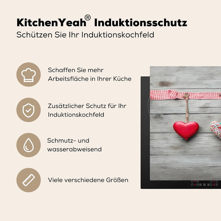 KitchenYeah© Herdabdeckplatte Einteilig Ceranfeld Abdeckplatte für | 85x52 cm - Induktionsschutz Cer