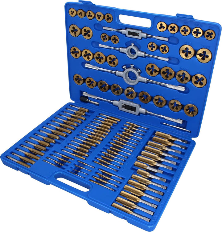 BRILLIANT TOOLS BT101985 TiN Gewindeschneidwerkzeug-Satz, 110-tlg. [Powered by KS Tools]