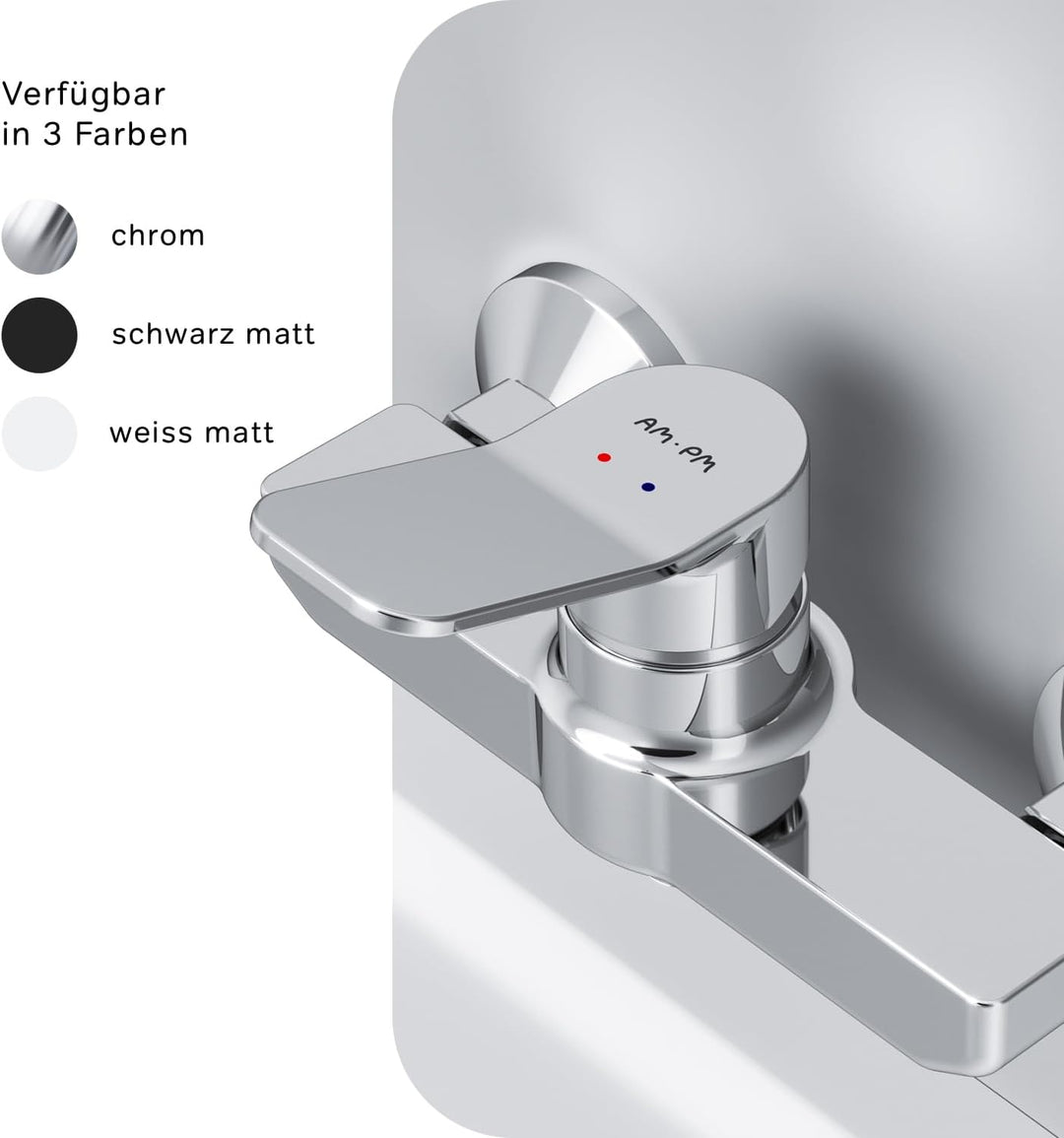 AM.PM X-Joy FXA20000 Duscharmatur mit Einhebelmischer, Mischbatterie Dusche, Einhand-Brausebatterie,