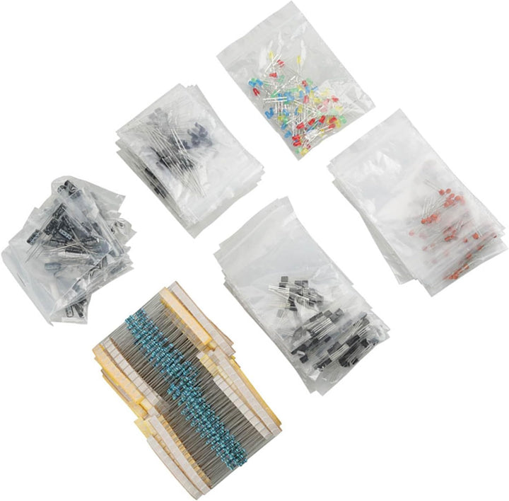 Elektronische Bauteile LED-Dioden Transistor Elektrolytkondensatoren Widerstände Kit Elektronische B