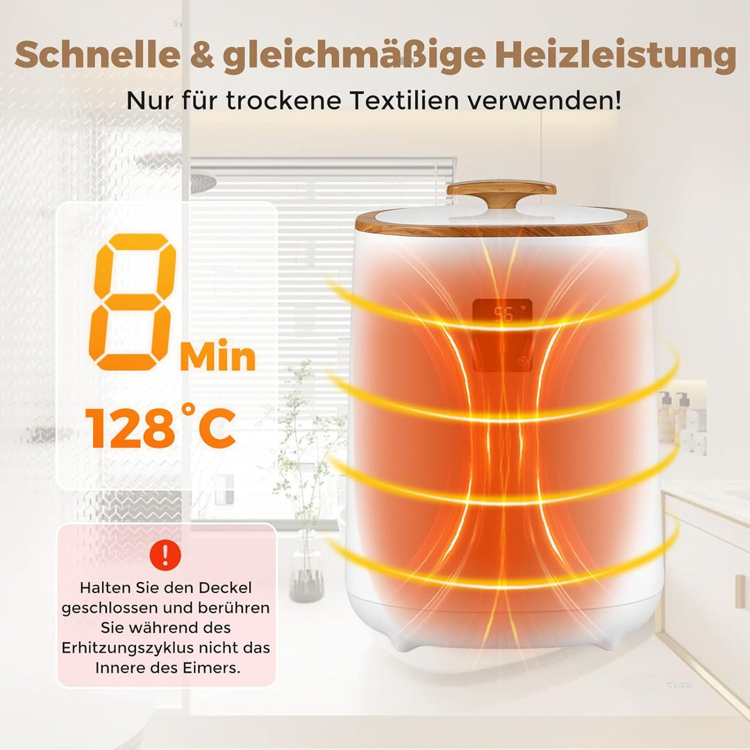 COSTWAY 18L Handtuchwärmer Eimer, Deckenwärmer mit LED-Anzeige & automatischer Abschaltung, tragbare