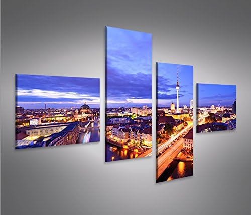 islandburner Bild Bilder auf Leinwand Berlin V2 4L XXL Poster Leinwandbild Wandbild Dekoartikel Wohn