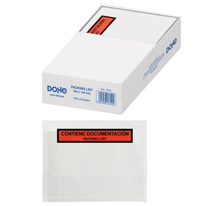 PKA Packing List – Briefumschläge, 180 x 140 mm, 250 Stück 180 x 140 mm Umschläge, 180 x 140 mm Umsc