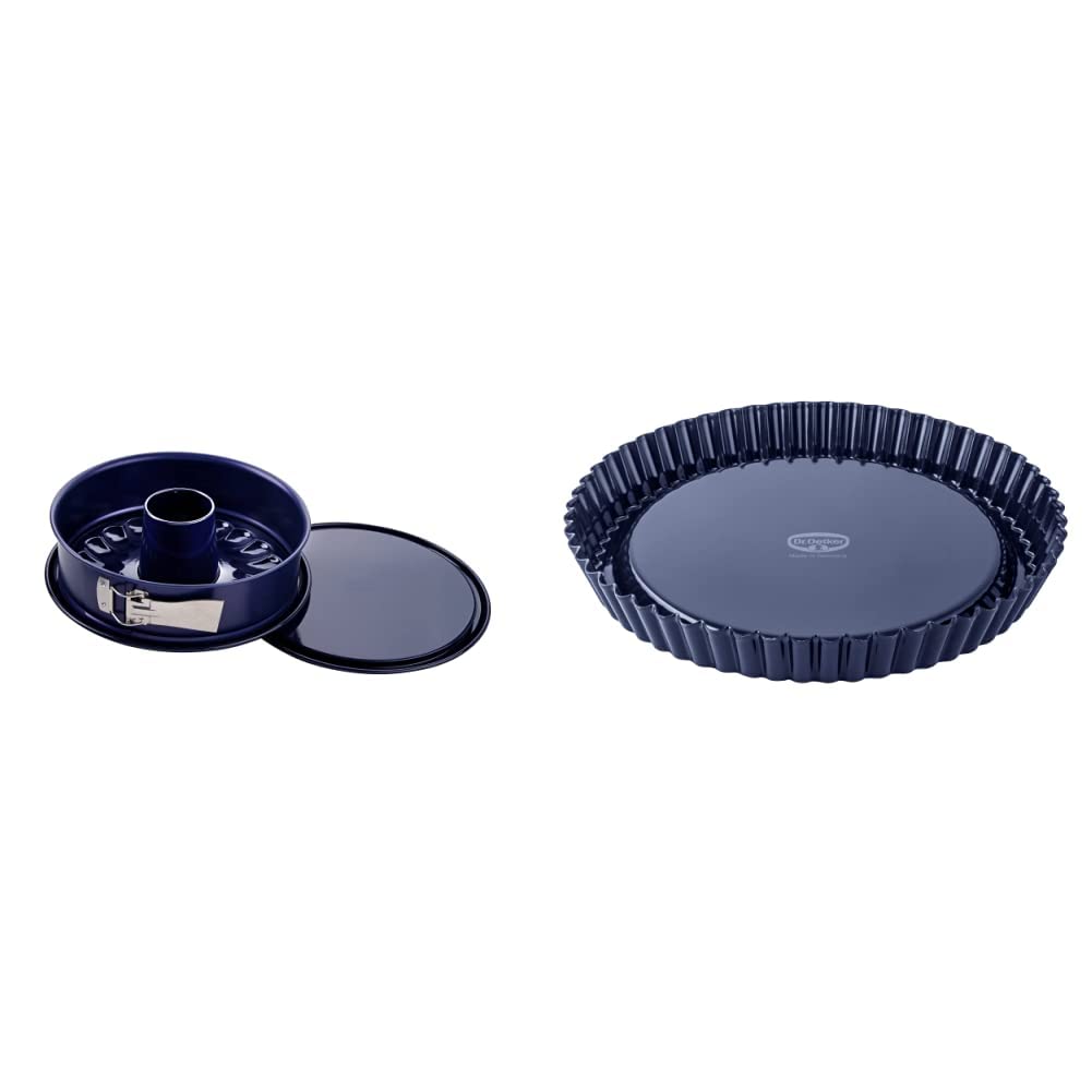 Dr. Oetker Springform Ø 26 cm Back-Liebe Emaille – 26er Kuchenbackform mit extra hohem Rand in Dunke