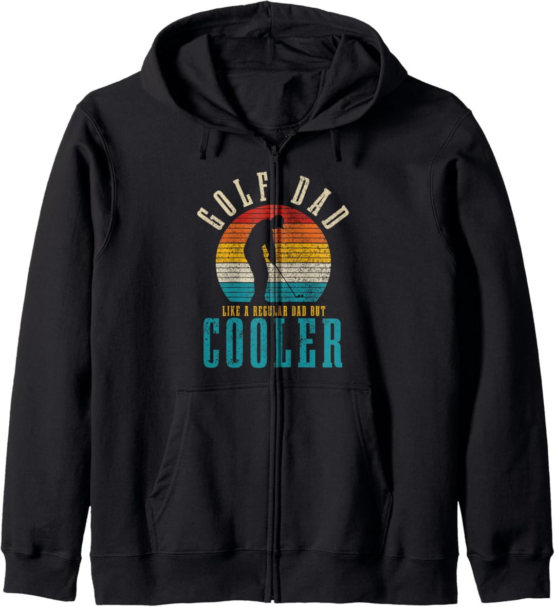Golf Dad Like A Regular Dad But Cooler Lustig Vintage Golfer Kapuzenjacke