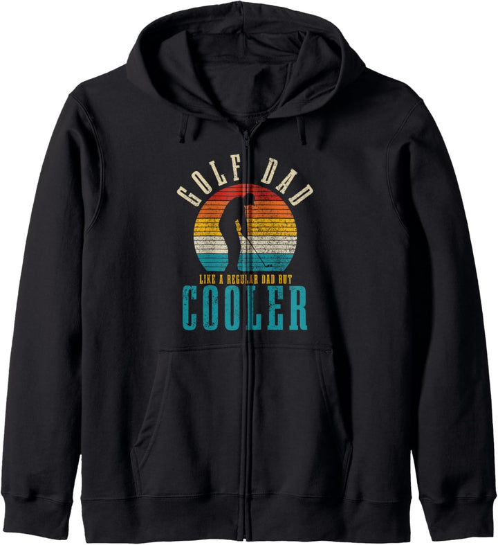 Golf Dad Like A Regular Dad But Cooler Lustig Vintage Golfer Kapuzenjacke