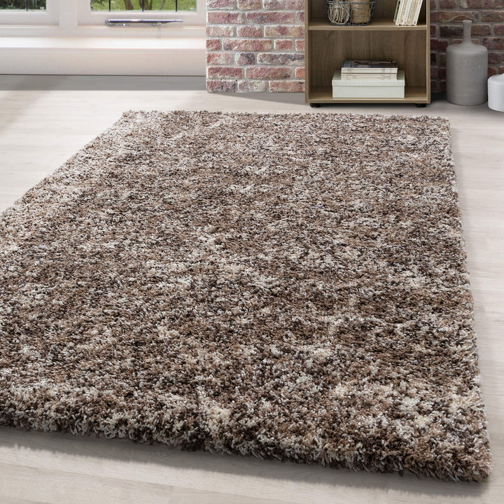 HomebyHome Shaggy Teppich 200x300 Wohnzimmer (200 x 290 cm) - Hochflor Wohnzimmerteppich Mehrfarbig