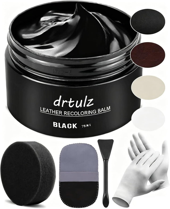 drtulz Leder Reparatur Set Schwarz, Lederpflege Für Ledercouch, Für Vinyl Möbel, Sofa, Autositze, Sc