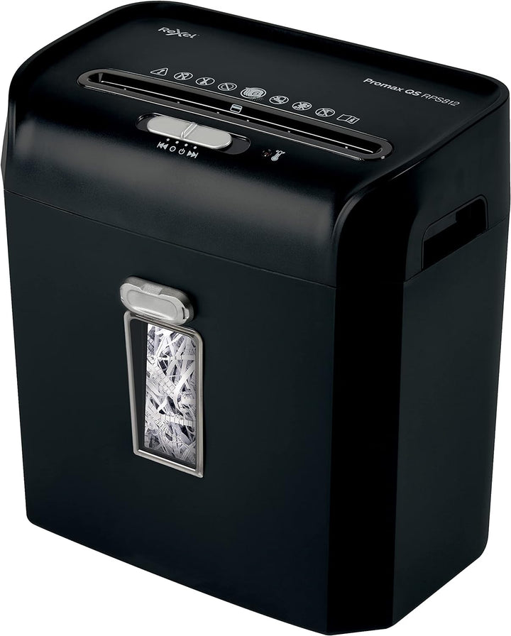 RX:Shredder PromaxQS RPS812 EU 8 Blatt P2 - Streifenschnitt 12 Liter, 8 Blatt P2 - Streifenschnitt 1