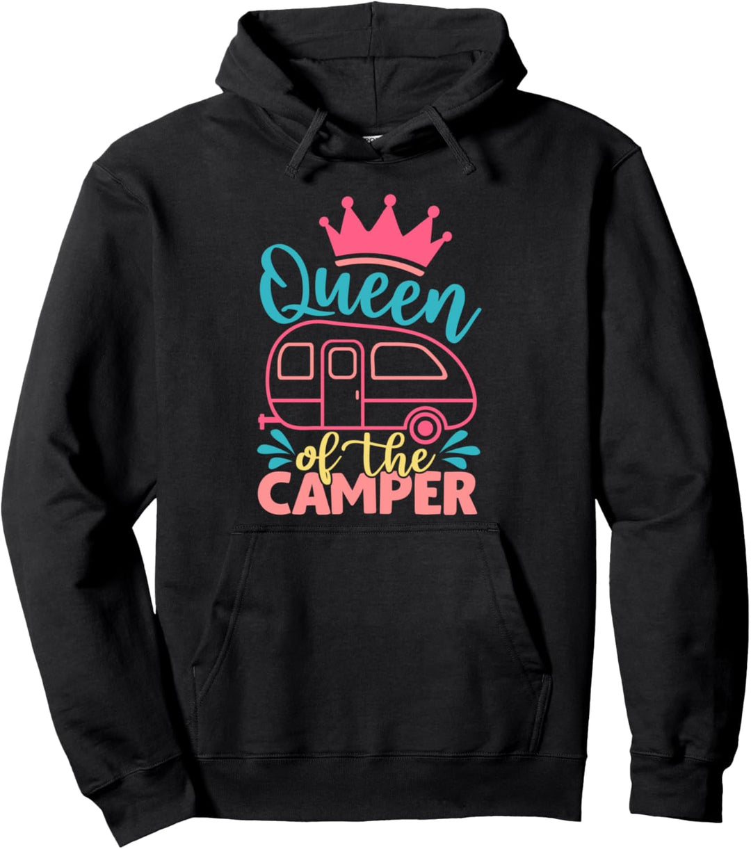 Queen Of The Camper, niedliches Wohnmobil, Glamping Squad, Spass, Camping Pullover Hoodie