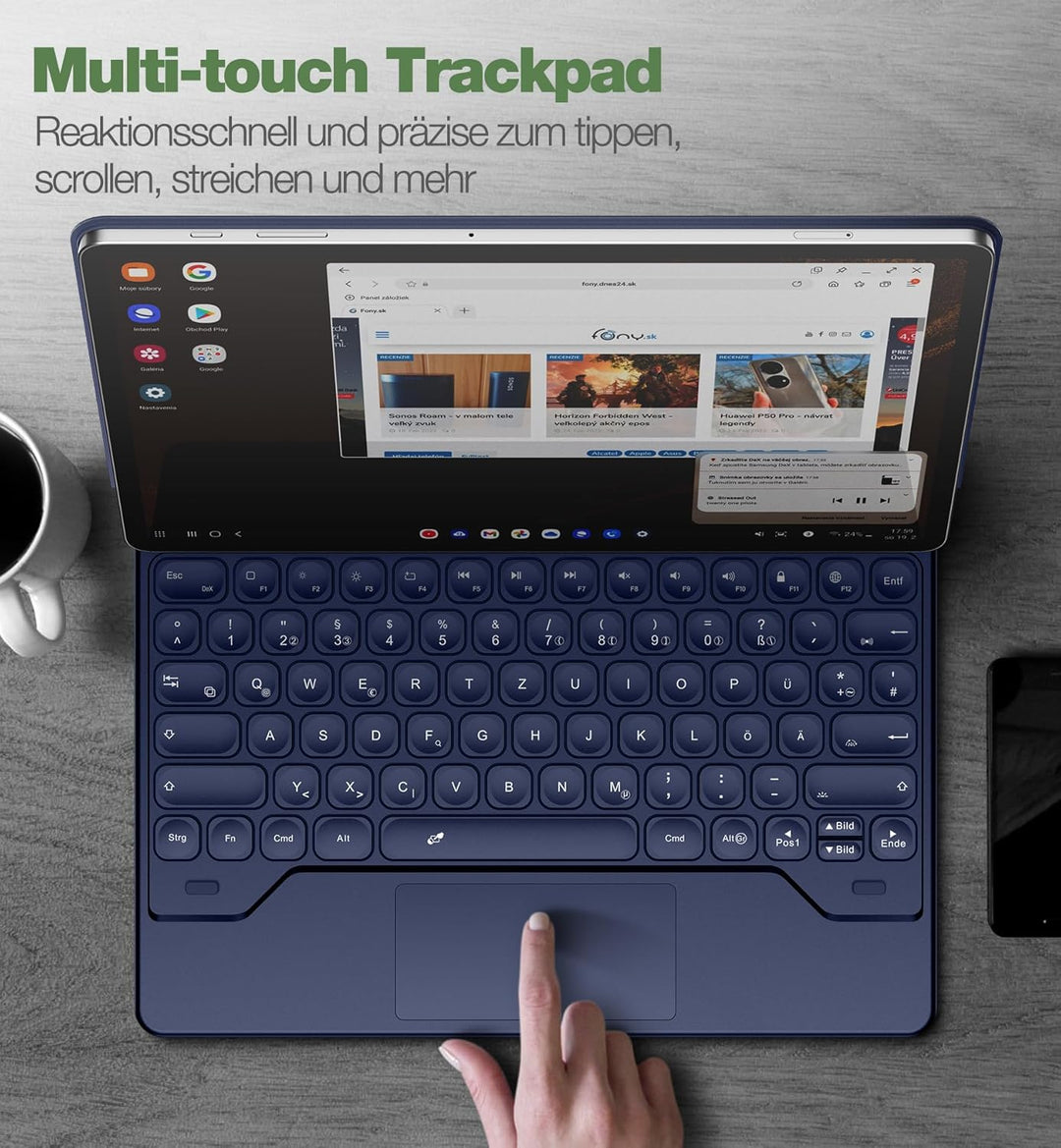 Dexnor Tastatur Hülle für Samsung Galaxy Tab S10+ Plus/S9+ Plus/S9 FE+ Plus/S8+ Plus/S7 FE/S7+ Plus