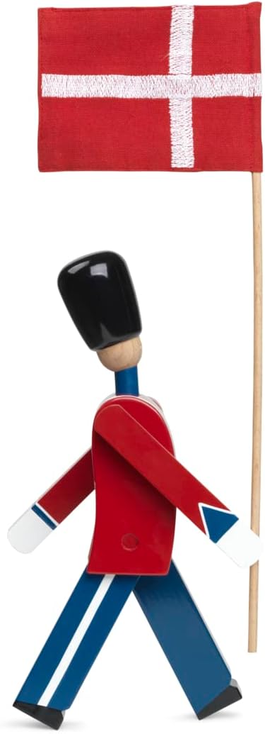 Kay Bojesen Fahnenträger klein Figuren 29.5 cm Holzfiguren Originaldesign, rot 23 x 8 x cm Fahnenträ