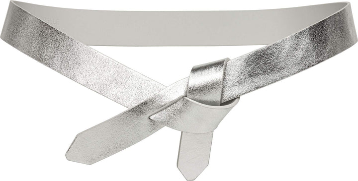 Caspar GU327 Damen Leder Taillengürtel 95 [für Körperumfang 91-95 cm] Silber, 95 [für Körperumfang 9