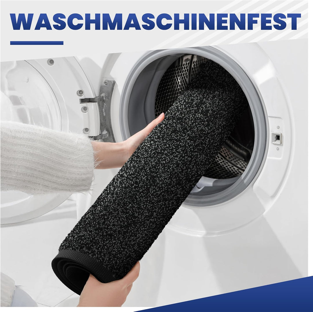 Mibao Fussmatte für Innen & Aussen, 90x120cm Anthrazit Fussmatten, Dauerhaft Waschbar Fussmatte, Sch