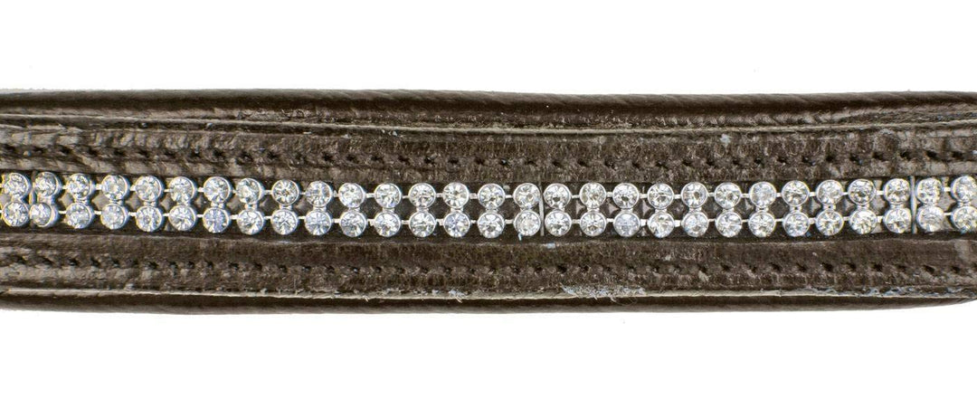 HKM 1590 Halfter Diamond, Pferdehalfter mit Synth. Diamanten, Leder, Pony VB WB Braun Pony, Braun Po