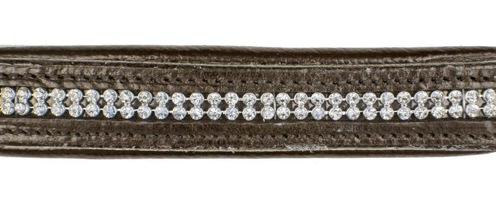 HKM 1590 Halfter Diamond, Pferdehalfter mit Synth. Diamanten, Leder, Pony VB WB Braun Pony, Braun Po