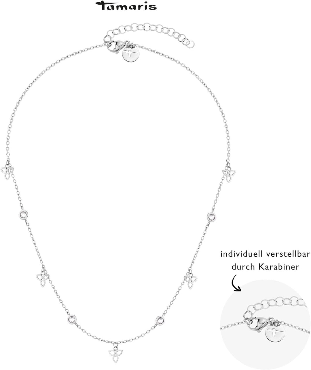 Tamaris Damen Halskette in Silber aus Edelstahl TJ-0001-N-45