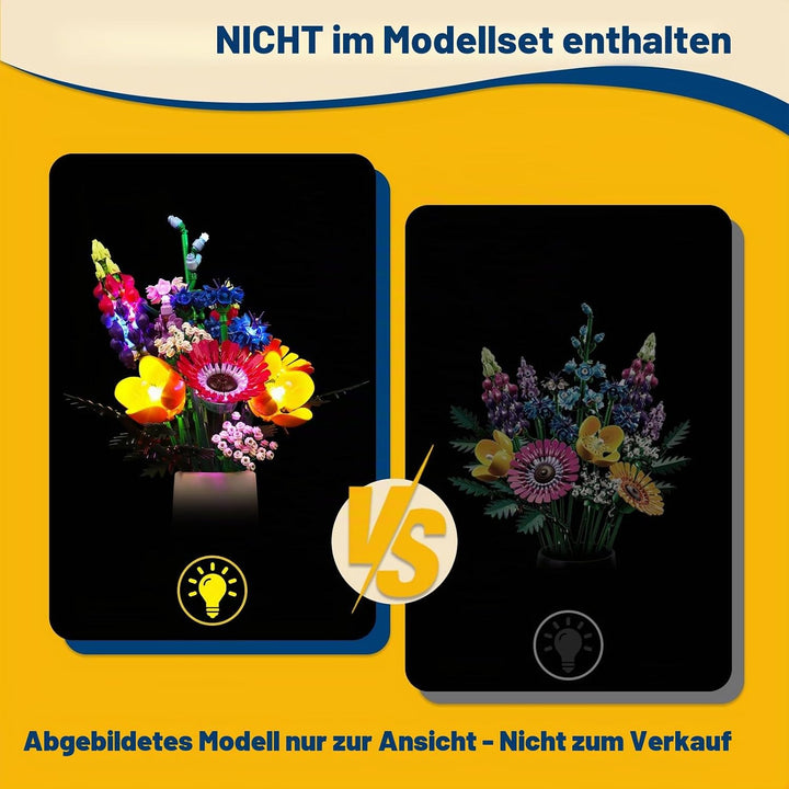 LocoLee Led Licht Set Kompatibel mit Lego Wildblumenstrauss-Set, Led Beleuchtungs Set Compatible wit