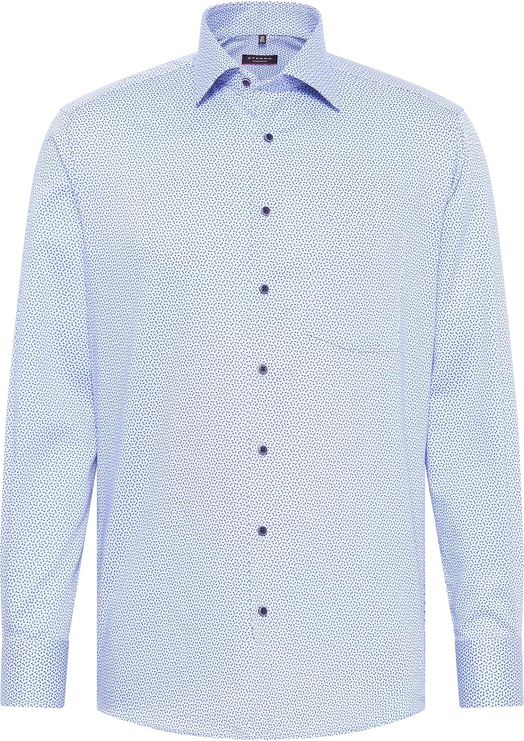 ETERNA Herren bedrucktes Baumwollhemd MODERN FIT 41 Hellblau, 41 Hellblau