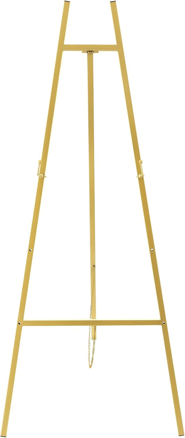 2 Stück Gold Eisen Staffelei Ständer Anzeigewinkel Anzeigen Halter Einstellbare,50×118cm Stativ Klap