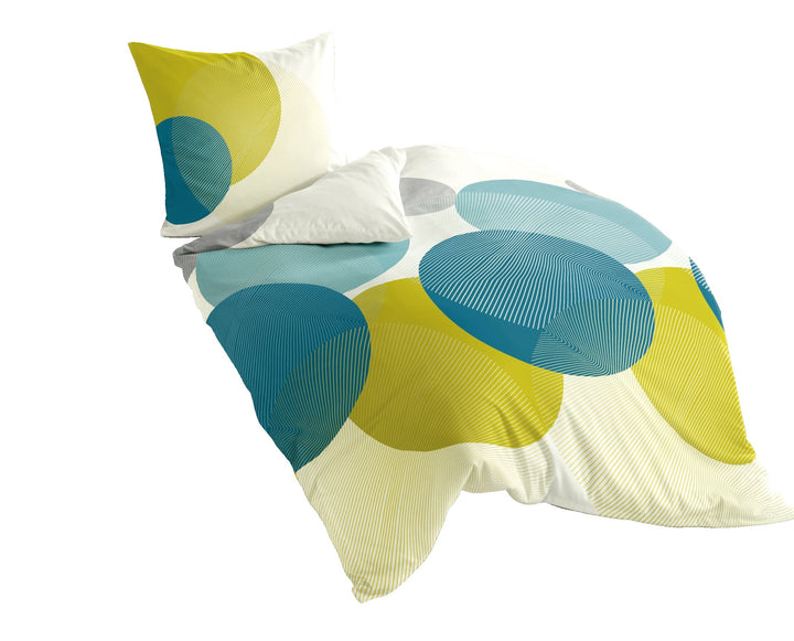 Bierbaum Bettwäsche 6155, Mako-Satin, Designed in Germany, petrol 20, 155x220 + 80x80 cm, Komfortgrö