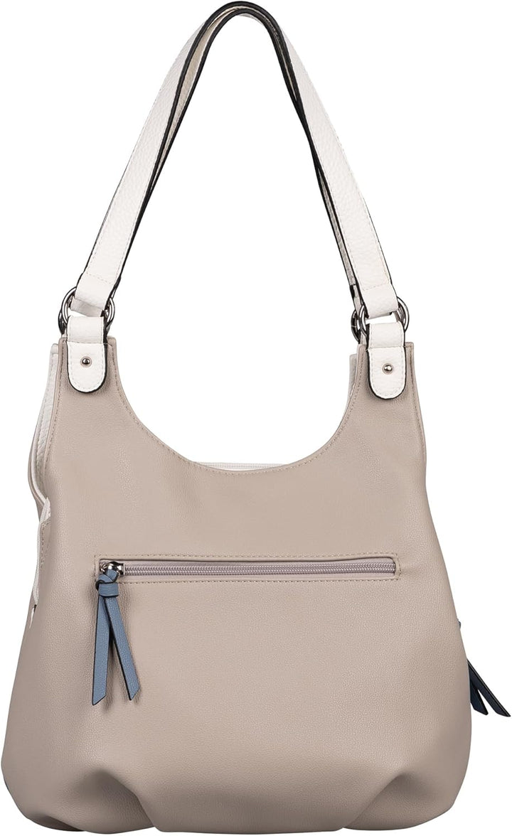 TOM TAILOR Juna Damen Shopper Umhängetasche Reissverschluss Klein, Blau