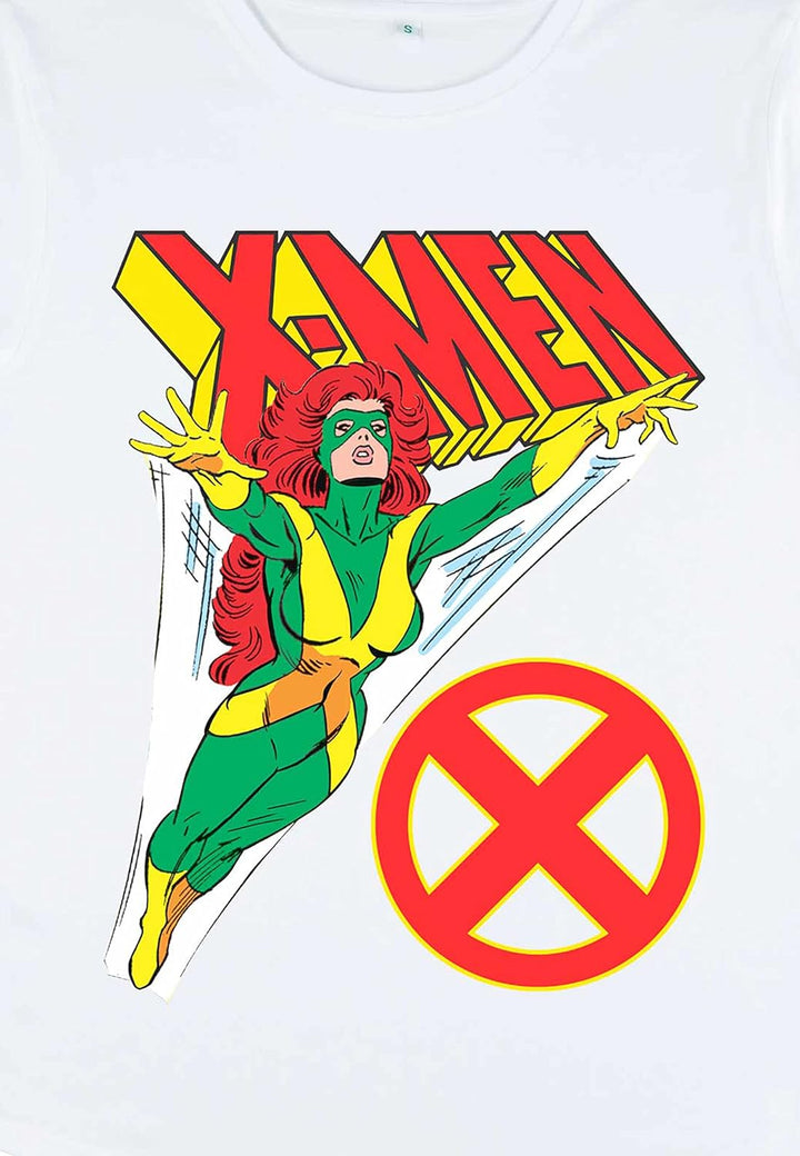 Marvel Damen X-men Grey Flight Women's Rolled Sleeve T-shirt L Weiss, L Weiss